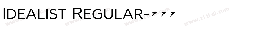 Idealist Regular字体转换